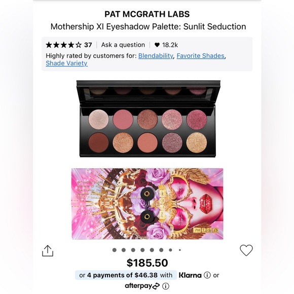 PAT McGRATH MOTHERSHIP XI SUNLIT SEDUCTION EYESHADOW PALETTE-BRAND NEW in box! - Picture 2 of 16